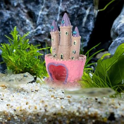 POPETPOP Aquarium Decorations Heart Castle - Fish Tank Decorations