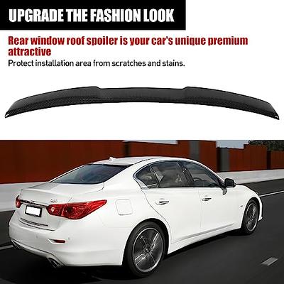 KKoneAuto Roof Spoiler Compatible with 2014-2023 Infiniti Q50  Sport/Premium/Hybrid/Base All Models 4-Door Sedan, Rear Roof Window Spoiler  ABS Rear Window Visor Wing, Carbon Fiber Style - Yahoo Shopping