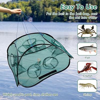 QualyQualy Crawfish Traps, 2PCS Crab Trap for Blue Crabs Minnow