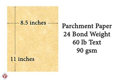 8.5 x 11 New White Stationery Parchment Paper - 24lb Bond/60lb