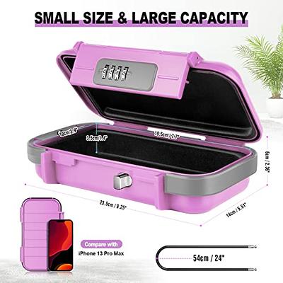 HUANLANG Portable Safe Lock Box with Combination Lock Mini Beach