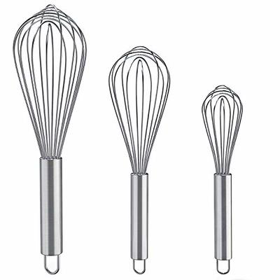 Zulay 12-Inch Stainless Steel Whisk - Balloon Whisk Kitchen Tool With Soft  Silicone Handle - Thick Durable Wired Whisk Utensil For Blending, Beating