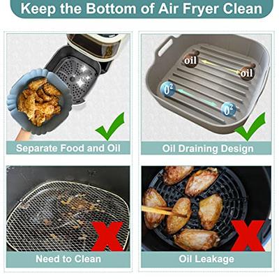 Air Fryer Silicone Liner, 8.1 IN Heavy-Duty Air Fryer Pot, Extra Thick &  Easy Cleaning, Food-Grade Reusable Durable Air Fryer Accessory, for 6 QT or