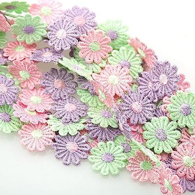 2.5cm Flower Ribbons For Crafts DIY Embroidered Decoration Sewing  Accessories Scrapbooking Lace Ribbon Handmade Materials