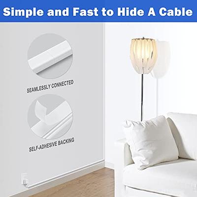 Corner Wire Concealer,Corner Duct Cable Raceway Concealer Cord Cover,  125.6 On-Wall Cable Corner Concealer Kit, Paintable Corner Duct Cable  Management Channel, Wall Corner Cord Hider-8 X L15.7 