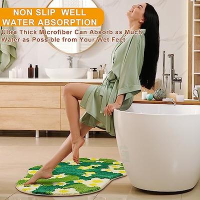 Daisy Bathroom Rug Flower Non Slip Bath Mat Bath Rug Non Slip Carpet Floor  Mat