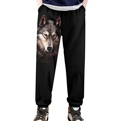 Wolf Animal Print 3D Tracksuit Bottoms Men Women Trousers Casual