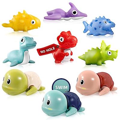 Silicone Bath Toys, Mold Free Bathtub Toys with 4 Squeezable Animals and 3  Shark Boats , Eco-Friendly Bath Toys for Babies and Toddlers 6 Months+