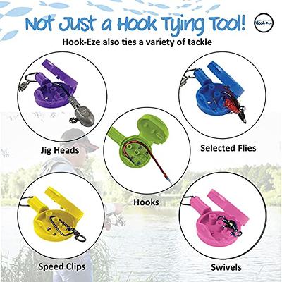 HookEze Fly Fishing Safe Knot Tying Tool, Standard Blue & Large Red Combo -  for Fishing Hooks