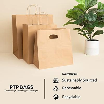 PTP BAGS Natural 5.75 x 3.25 x 13 Tote Bags [Pack of 250