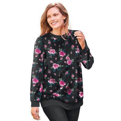 Plus Size Women's Sherpa Sweatshirt by Woman Within in Aquamarine (Size M)  - Yahoo Shopping