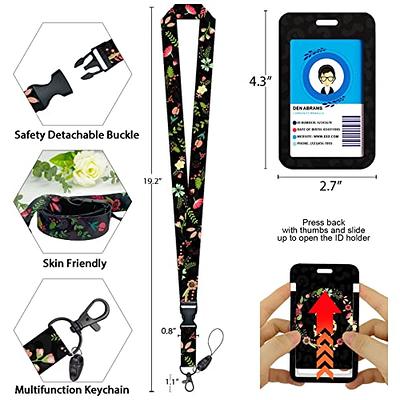  TIESOME Phone Lanyard with Badge Holder, Cool Black