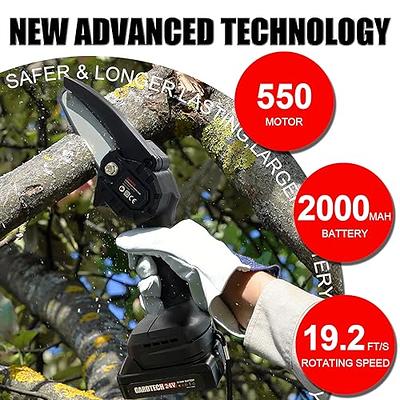 Mini Chainsaw 6 Inch Cordless, Zeeksaw Super Power Hand Chain Saw with  Batteries, Electric Mini Cordless Chainsaw Battery Powered, Handheld Small