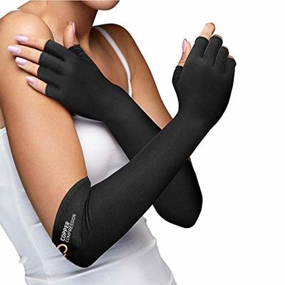 DISUPPO Arthritis Compression Gloves Relieve Pain from Rheumatoid,  RSI,Carpal Tunnel, Hand Gloves Fingerless for Computer Typing and  Dailywork