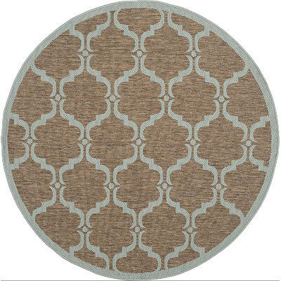 2'x5' Runner Aqua Shield Squares Indoor/Outdoor Doormat Camel - Bungalow  Flooring