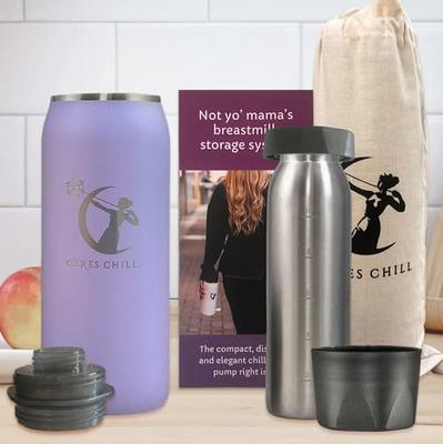 Breastmilk Chiller Reusable Storage Container by CERES CHILL | Cooler -  Keeps Milk at Safe temperatures for 20+ Hours | Bottle Connects w/Major  Pumps