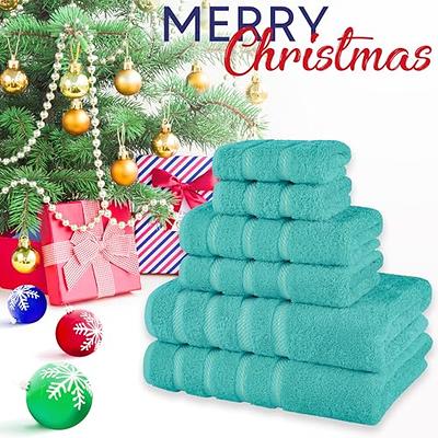 American Soft Linen 6 Piece Turkish Cotton Bath Towel Set - Turquoise