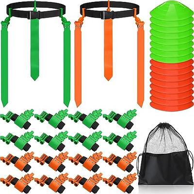 : WYZworks 12 Player Adjustable Flag Football Set - 3 Flags per  Belt, 36 Flags Total for Adults and Youth (18 Red and 18 Blue Flags) :  Sports & Outdoors