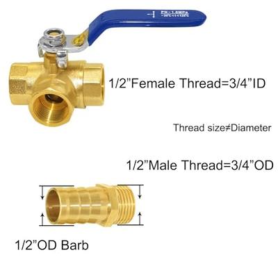 Hiboom PVC Ball Valve SCH40 Shut off Valve with Red T Handle Water