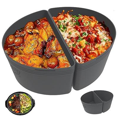 Slow Cooker Divider Liner fit 6-8 QT Crockpot,Dishwasher Safe Cooking Liner  for 6-8 Quart Pot, Reusable & Leakproof Silicone Crockpot Divider  (Blue&Red) - Yahoo Shopping