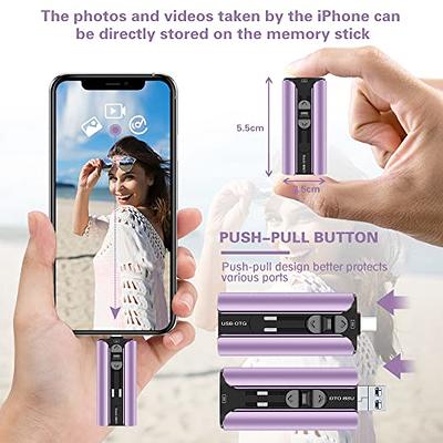 Flash Drive 256GB for iPhone Thumb Drives USB Memory Stick High Speed Jump  Drive,Photo Stick External Storage for iPhone/iPad/Android/PC(Purple) -  Yahoo Shopping