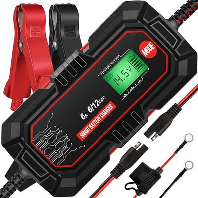 Sailvono 6A Car Battery Charger, 6V and 12V Smart Trickle Charger,  10-Stages 14.6 Volt LiFePO4 Automatic Battery Maintainer with Recond Mode  Pulse Repair Charger, Up to 150Ah - Yahoo Shopping