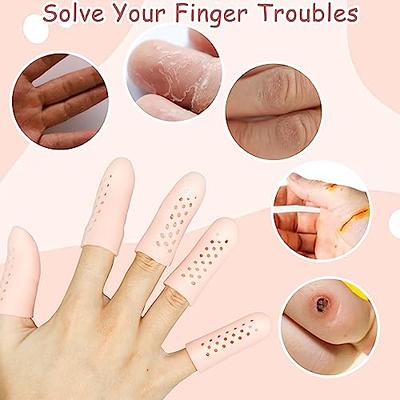 14 PCS Silicone Finger Cots, Gel Finger Protectors for Finger Tips, Soft  Reusable Finger Caps Great for Trigger Finger, Hand Eczema, Finger  Cracking