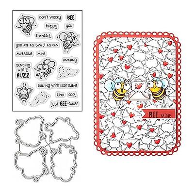 Qoiseys Animal Birthday Silicone Clear Stamp and Die Sets for Card