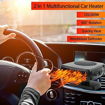 Car Heater, 2 in1 12V 150W Plug-in Cigarette Lighter Fast Heating Demister  Windshield Defroster, Window Defroster for Car, SUV, Trucks