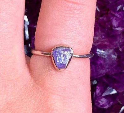 Tanzanite Ring, Natural Tanzanite, Blue Dainty Ring, December Birthsto –  Adina Stone Jewelry