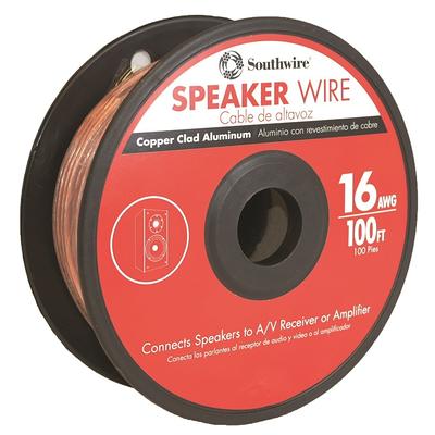 Southwire 25 ft. 14-Gauge/2 Clear Stranded CU CL3R Speaker Wire