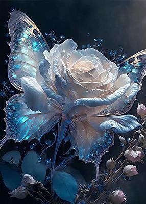 Butterfly And Rose Diamond Painting Kit (Full Drill)