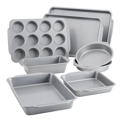 Farberware Bakeware 2-Piece Nonstick Steel 12-Cup Muffin Pans Set, Gray