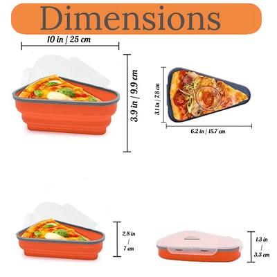 Silicone Pizza Box with Lid Reusable Silicone Pizza Slice Container  Microwave Safe Nonstick Pizza Storage Container Washable Food Storage Box  for