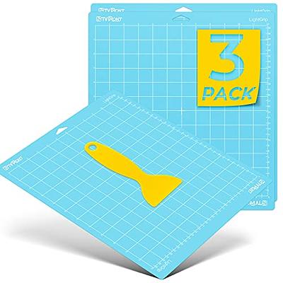 HTVRONT Light Grip Cutting Mat for Cricut, 3 Pack Cutting Mat 12x12 for  Cricut Explore Air 2/Air/One/Maker， Light Adhesive Sticky Quilting Cutting