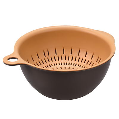 Unique Bargains Colander Strainer Basket Plastic Double Layer