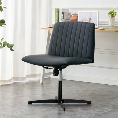 PU Desk Chair Office Chair Swivel Cushion Makeup Chair No Wheels