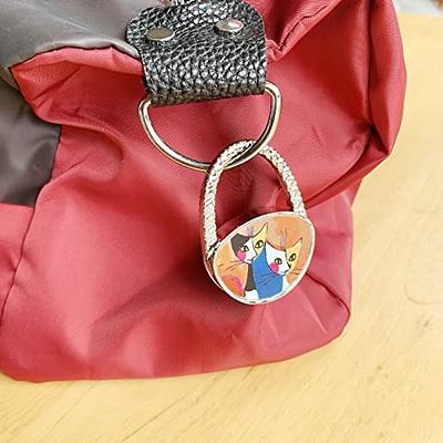 Portable Folding Hook Purse Handbag Hook Marble Pattern Briefcase Hanger  Desk Hanging Rack for Briefcase Bag