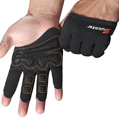 SueStar Partial Weight Lifting Gloves, 3/4 Finger Workout Gloves for Men  Women, Full Palm Protection & Silicone Grip Gym Gloves for Weightlifting  Exercise Fitness Smartwatch Friendly (Black, Large) - Yahoo Shopping