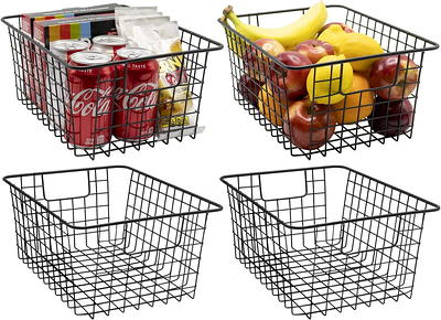 Bronze Long Metal Wire Kitchen Pantry Food Storage Basket by mDesign