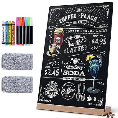 8 x 12 Chalkboard Sign, Reusable Double Sided Small Chalkboard Signs with  Wooden Base Stand, Menu Chalk Board Sign Store Food Signs for Party, Tables  Decoration, Bar and Restaurant (1 Pack) - Yahoo Shopping