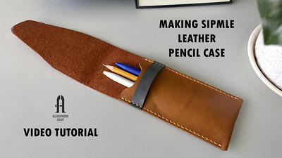 Pencil Case Leather Pattern, PDF Template 