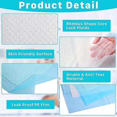 Rocinha 100 Pack Disposable Changing Pads Baby Disposable Underpads  Waterproof Diaper Changing Pad Breathable Underpads Bed Table Protector Mat,  17 Inches x 13 Inches