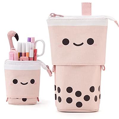 ANGOOBABY Standing Pencil Case Cute Telescopic Pen Holder Kawaii Stationery Pouch  Makeup Cosmetics Bag for School Students Office Women Teens Girls Boys (Pink)  - Yahoo Shopping