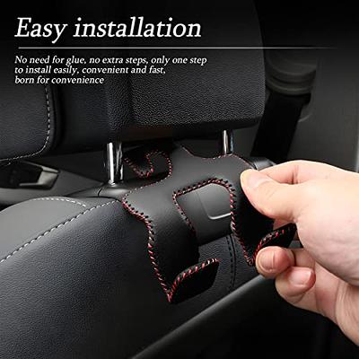 Car Seat Back Hook PU Leather Hanger Backseat Auto Back Universal Headrest  Storage Holder Car Interior Accessories