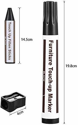 YCZ Furniture Repair Kit,Wood Touch Up Pens,Laminate Scratch Repair,Wax  Sticks for Wood Repair,Furniture Markers Touch Up,Set of 17-Markers and Wax