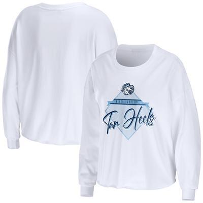 Fanatics Men's Branded White North Carolina Tar Heels Double Time 2-Hit Long  Sleeve T-shirt