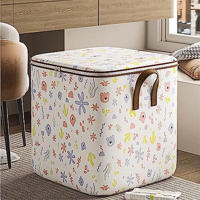 Large Clothes Storage Bag, Clothes Organizer With Handle & Clear Window,  Storage Bins Containers For Comforters & Blankets - Temu