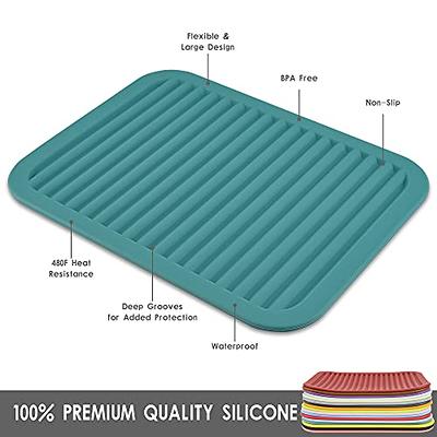 Kitchen Silicone Mat, Premium Quality Heat Resistant Drying Pad