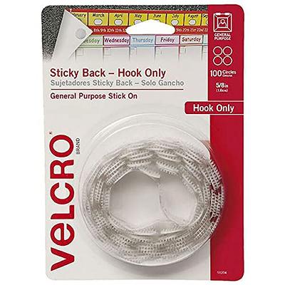 VELCRO Brand - Sticky Back Fasteners, Hook Side Only, Perfect for Home or  Office, 5/8in Coins, Pack of 100